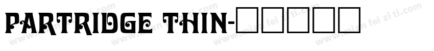 Partridge Thin字体转换